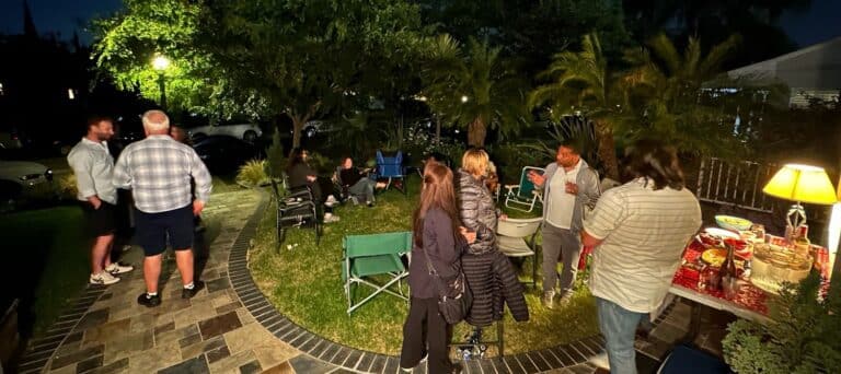 Summer Drinks on the Front Lawn